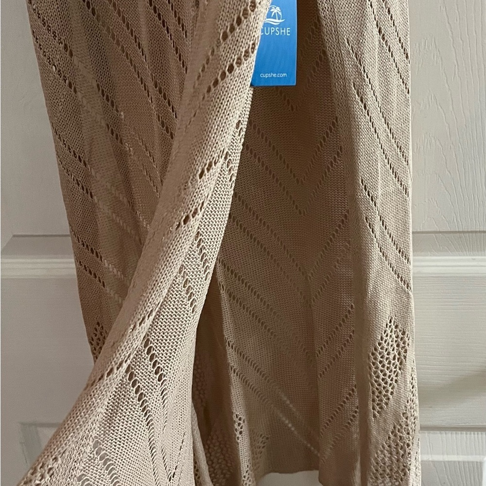 Cupshe NWT Size S Cream Maxi Life On The Beach Cover-Up - Picture 8 of 12